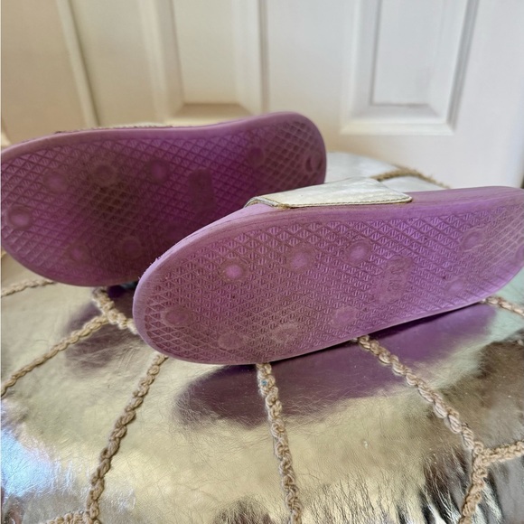 Rainbow is my favorite color purple & silver kids slides size 3/4 - Picture 4 of 5